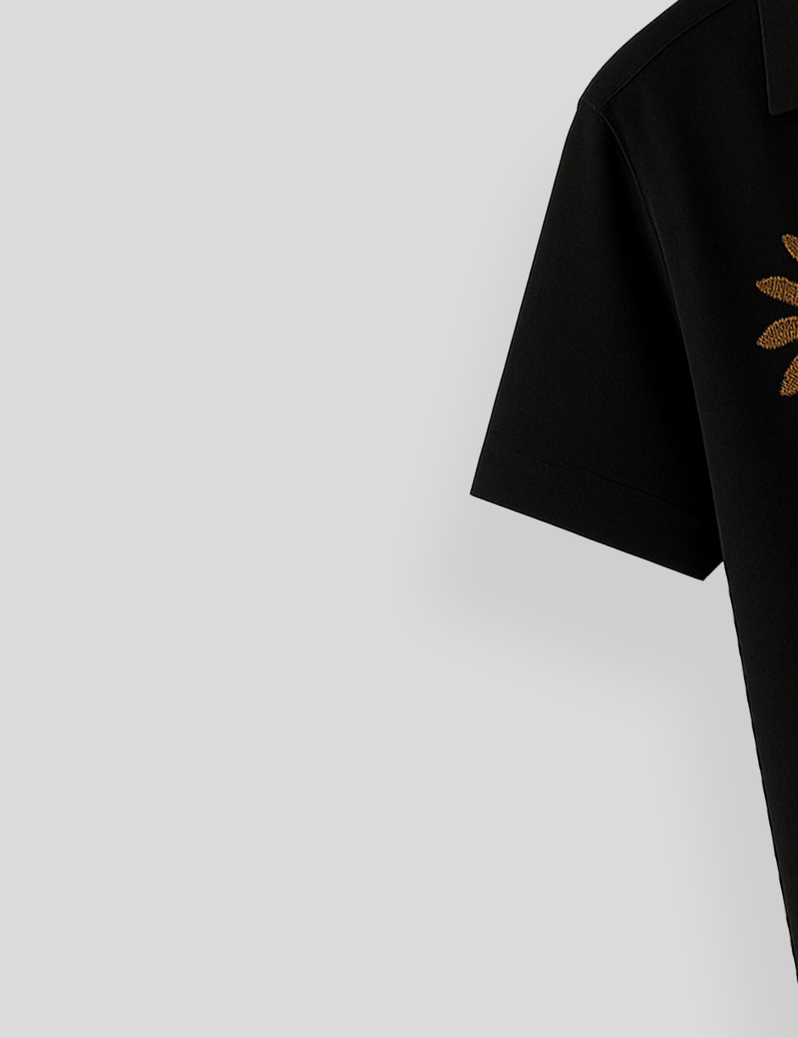 Black Coconut Tree Printed Mens Premium Cotton Half Sleeve Shirt