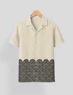Black Mandala Mens Cotton Comfort Half Sleeve Shirt