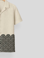 Black Mandala Mens Cotton Comfort Half Sleeve Shirt