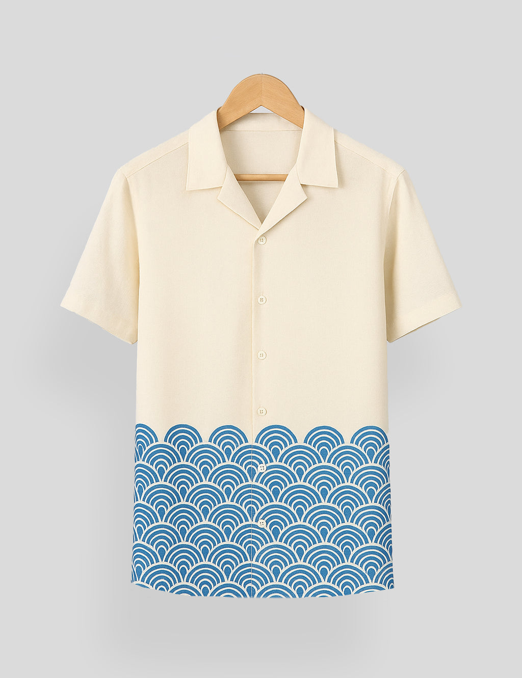 Blue Mandala Mens Cotton Comfort Half Sleeve Shirt