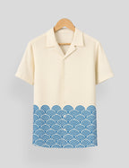 Blue Mandala Mens Cotton Comfort Half Sleeve Shirt