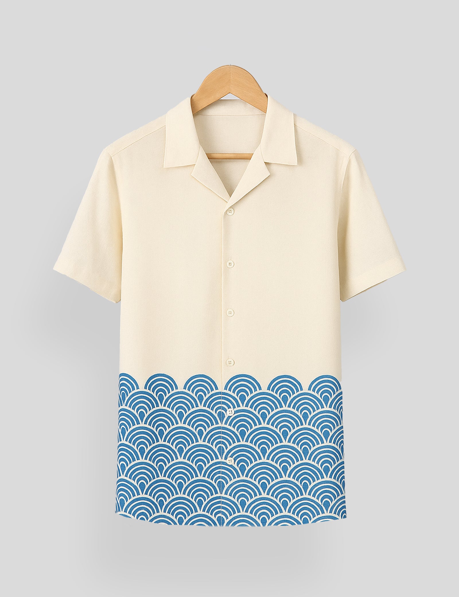 Blue Mandala Mens Cotton Comfort Half Sleeve Shirt