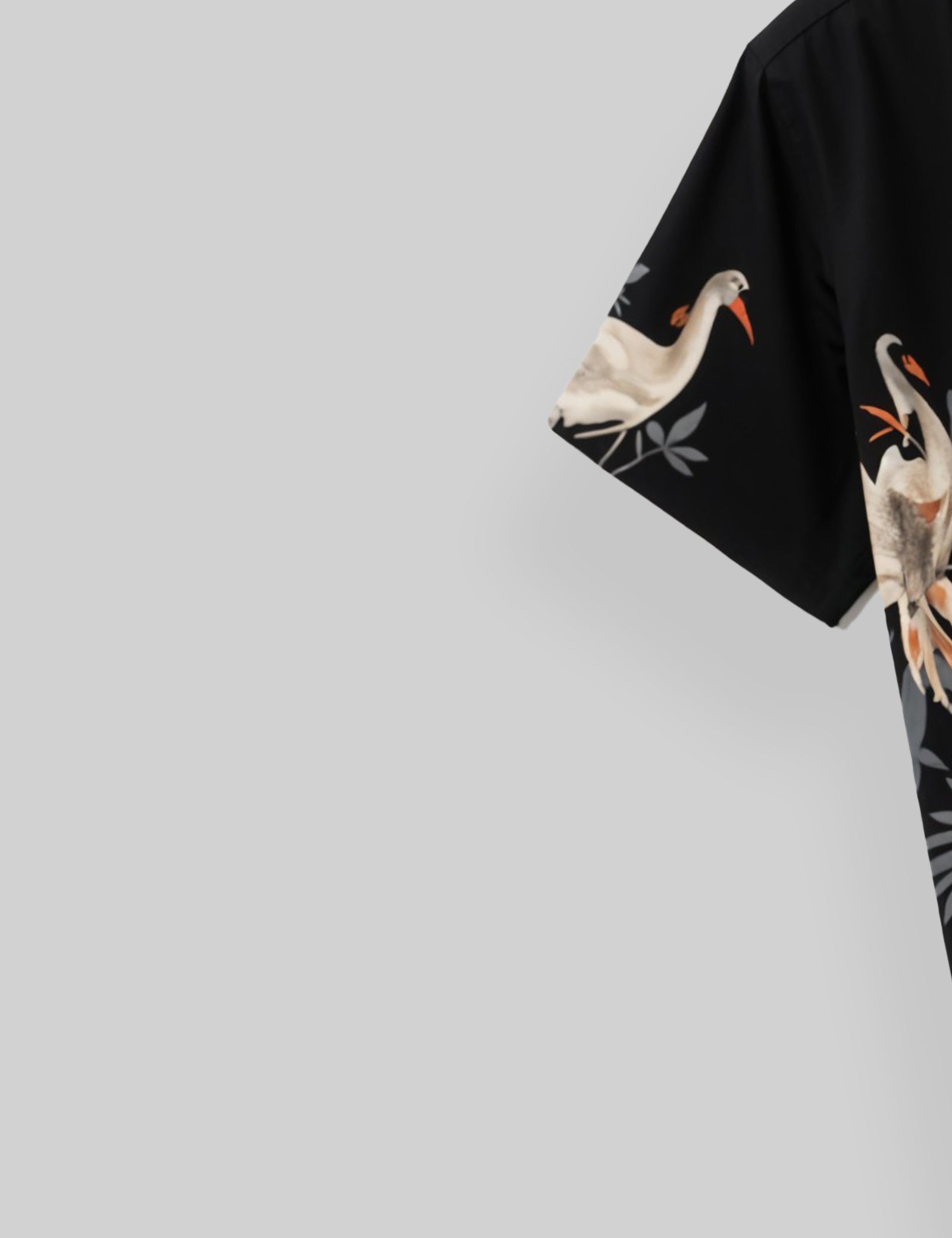 Black Flamingo Printed Classic Half Sleeve Shirt for Men Soft Cotton