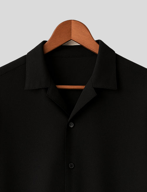 Black Rose Printed Mens Everyday Cotton Shirt Half Sleeves in Fresh Colors