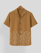 Mhendi Rose Printed Mens Everyday Cotton Shirt Half Sleeves in Fresh Colors
