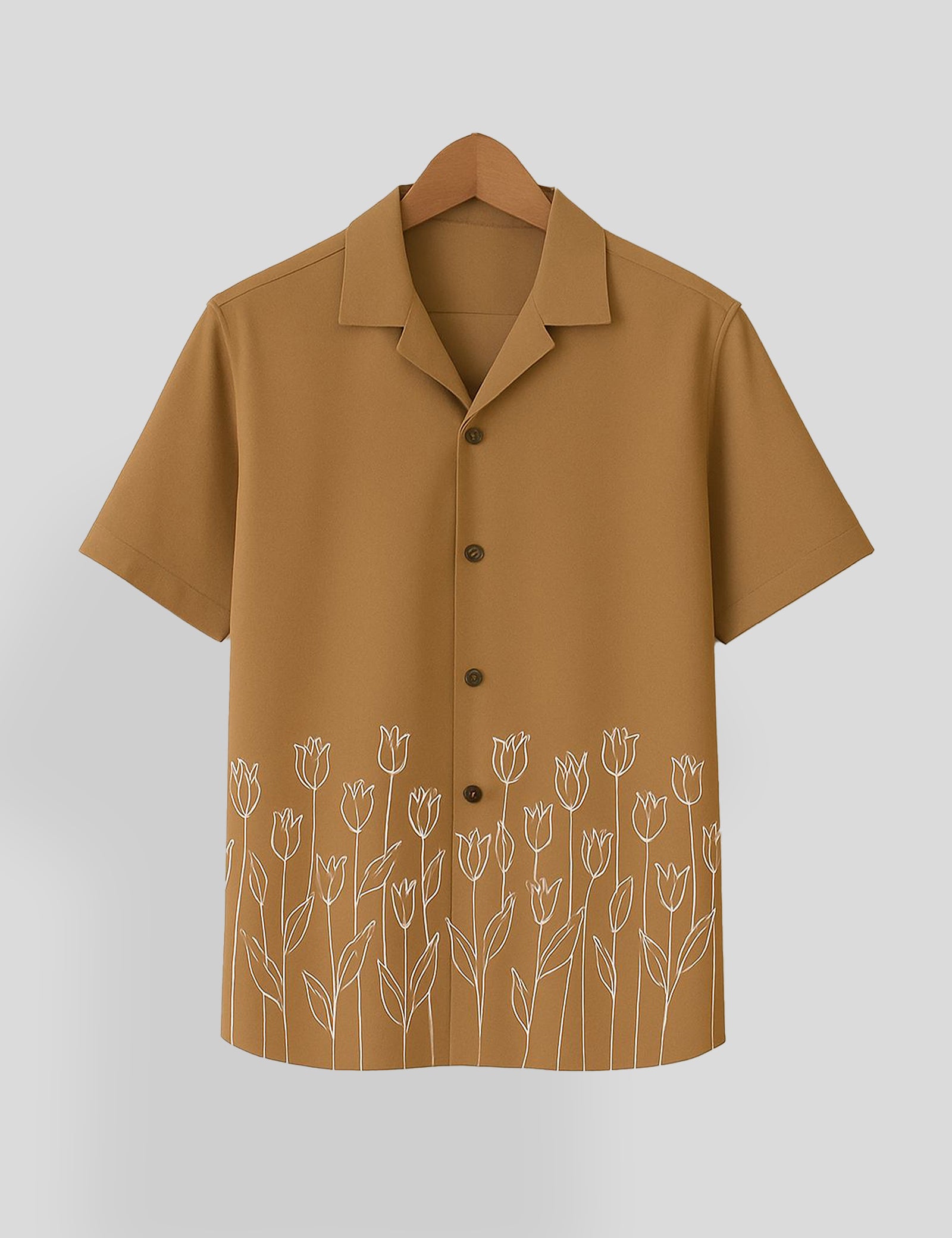 Mhendi Rose Printed Mens Everyday Cotton Shirt Half Sleeves in Fresh Colors