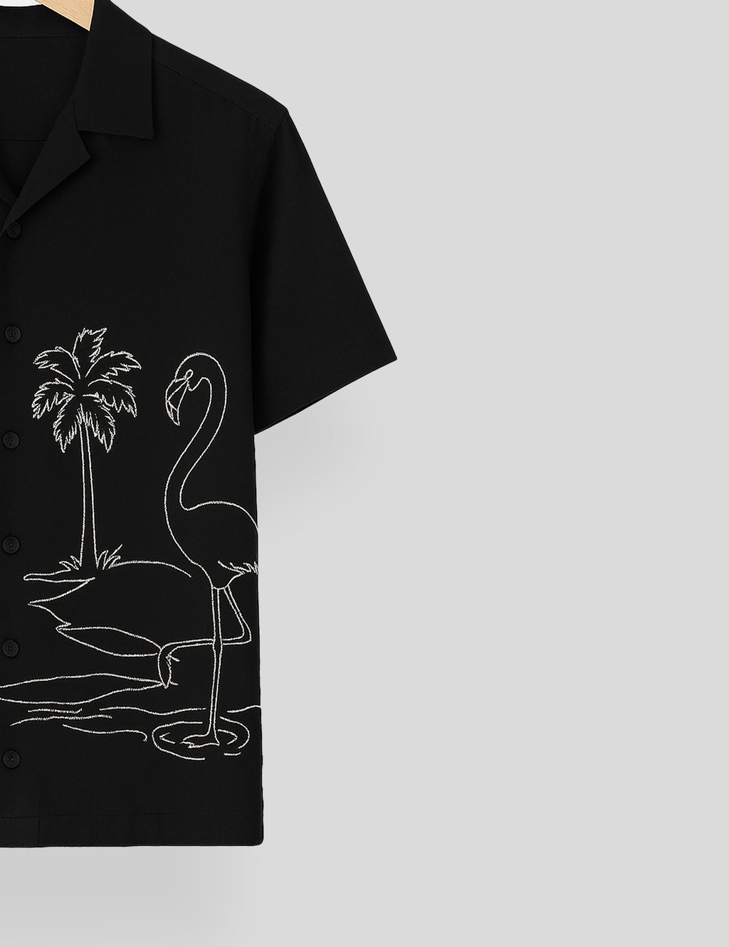 Black Swan Printed Essential Cotton Half Sleeve Shirt for Men Available in Multiple Colors