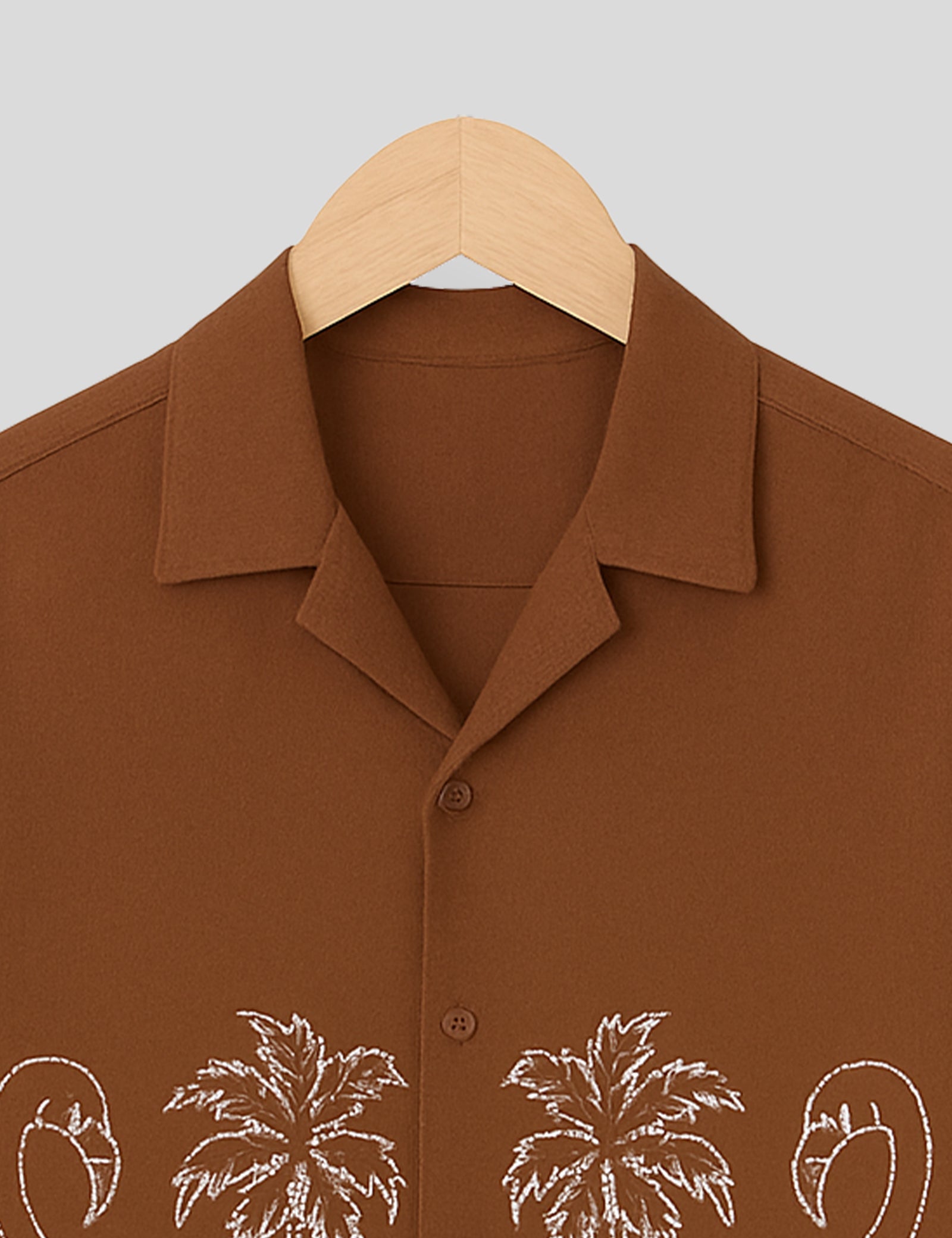 Brown Swan Printed Essential Cotton Half Sleeve Shirt for Men Available in Multiple Colors