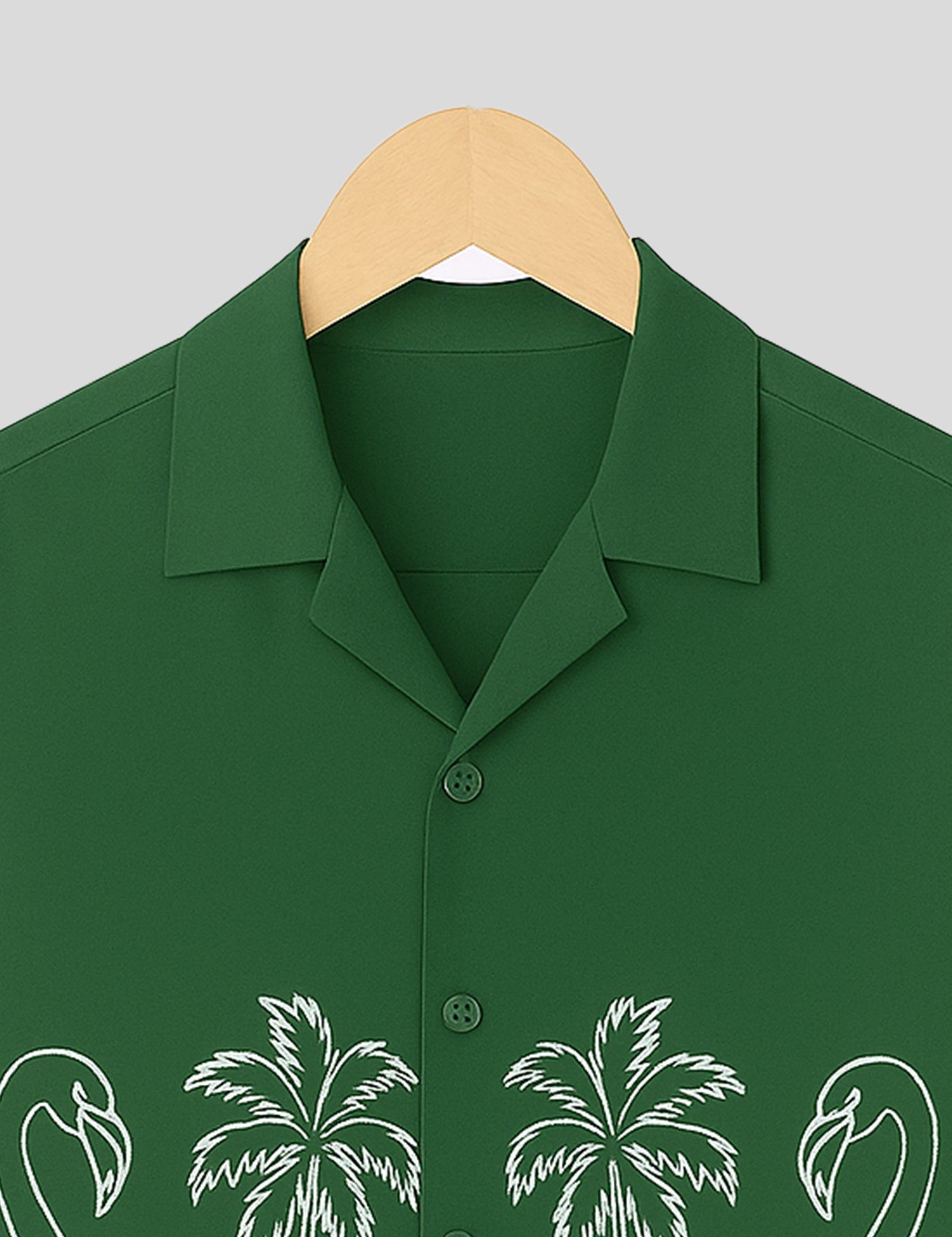 Green Swan Printed Essential Cotton Half Sleeve Shirt for Men Available in Multiple Colors