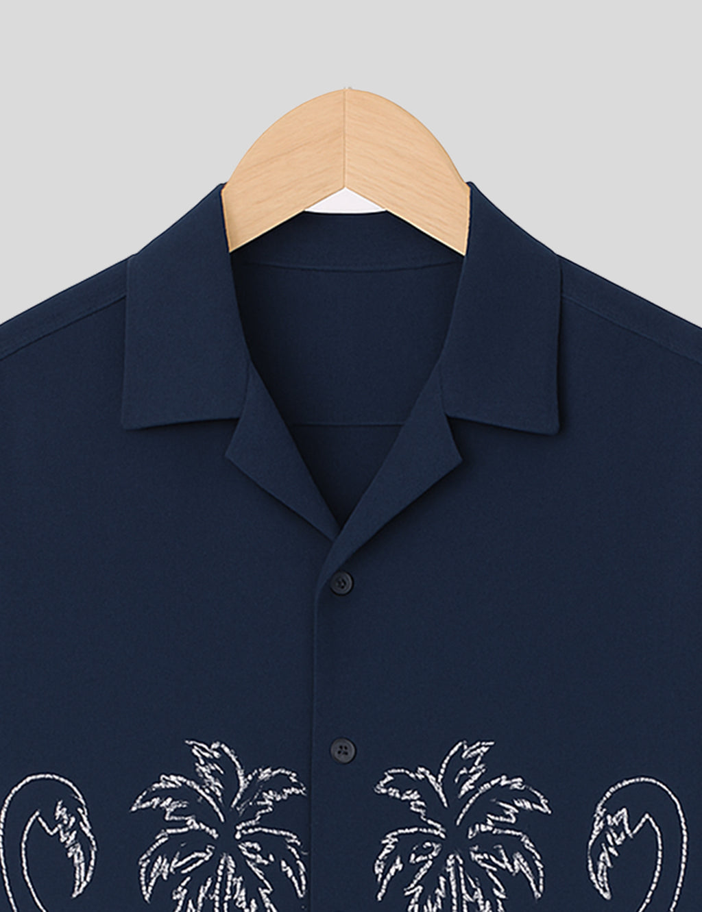 Navy Blue Swan Printed Essential Cotton Half Sleeve Shirt for Men Available in Multiple Colors