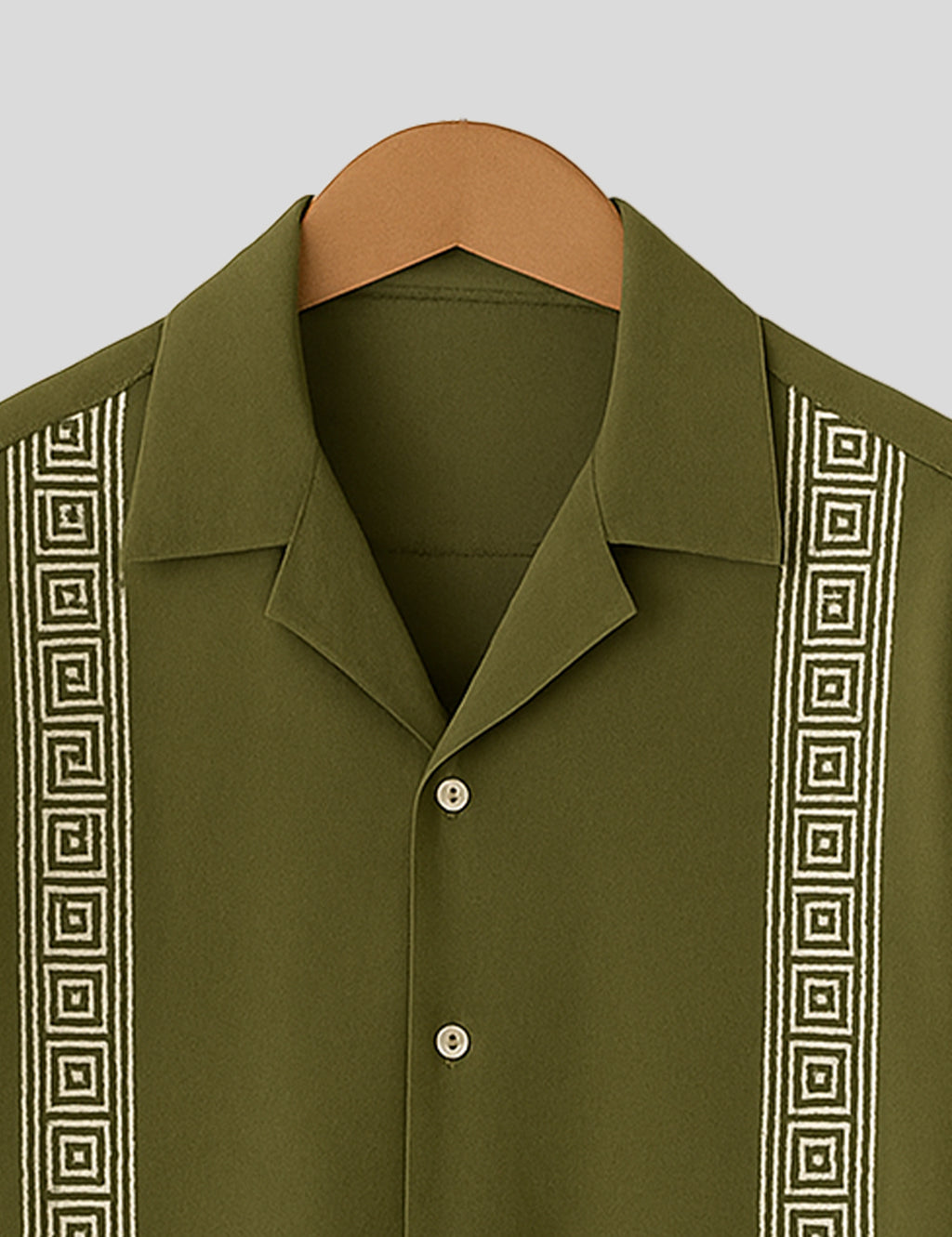 Mhendi Square Pattern SmartFit Mens Cotton Shirt Half Sleeves