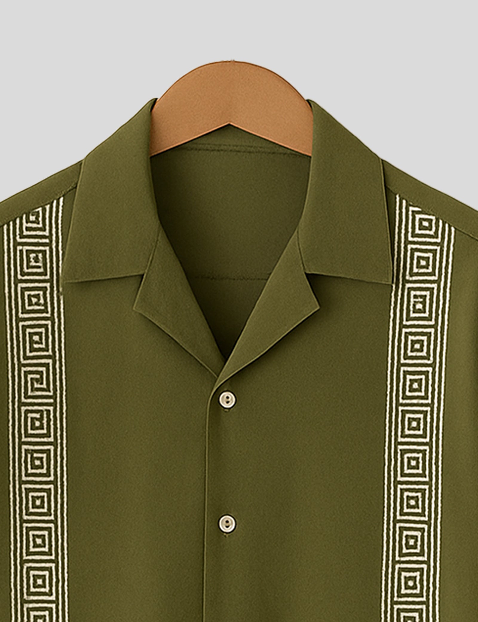Mhendi Square Pattern SmartFit Mens Cotton Shirt Half Sleeves