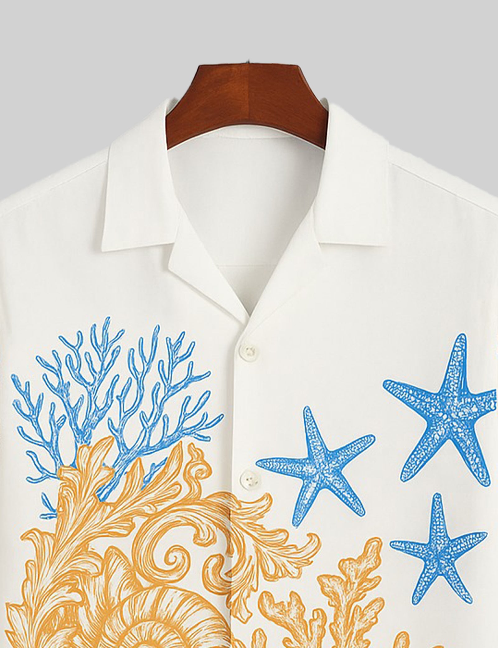 White Star Printed Comfort Cotton Shirt for Men Half Sleeves